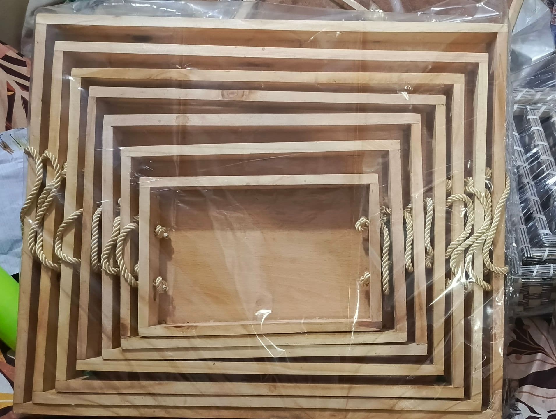 Fancy wooden basket view 2
