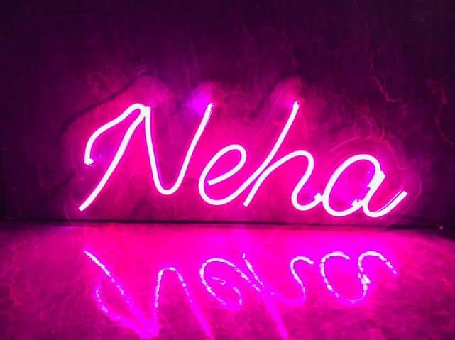 Single name neon light