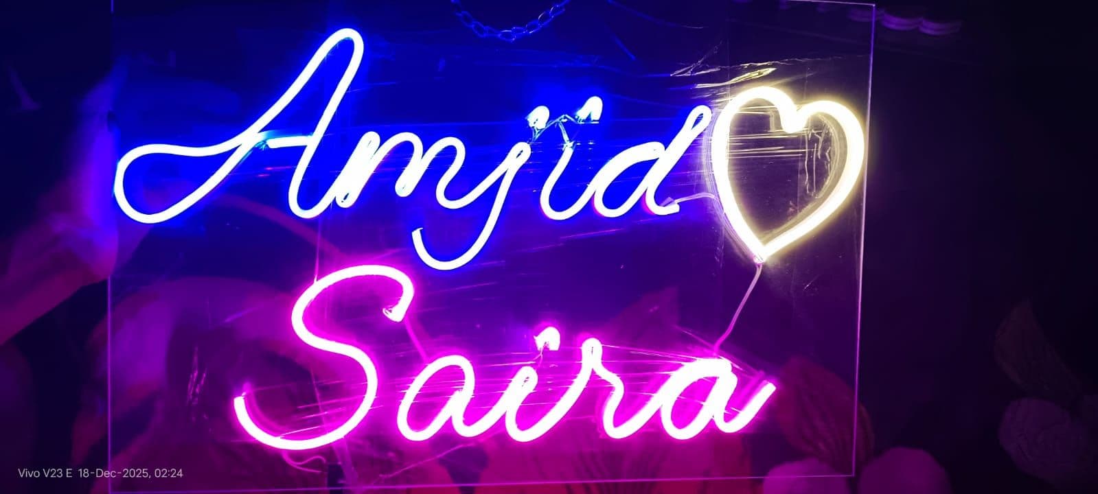 Double name neon light view 2